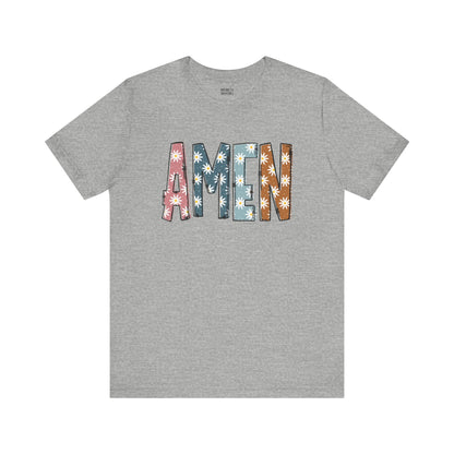 Amen Flowers Boho T-Shirt - Nazareth Treasures