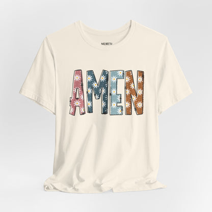 Amen Flowers Boho T-Shirt - Nazareth Treasures