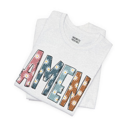 Amen Flowers Boho T-Shirt - Nazareth Treasures