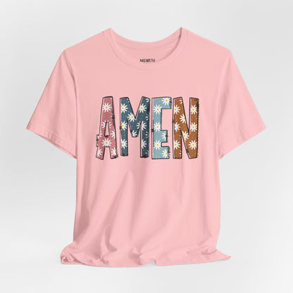 Amen Flowers Boho T-Shirt - Nazareth Treasures