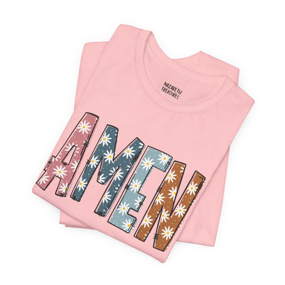 Amen Flowers Boho T-Shirt - Nazareth Treasures