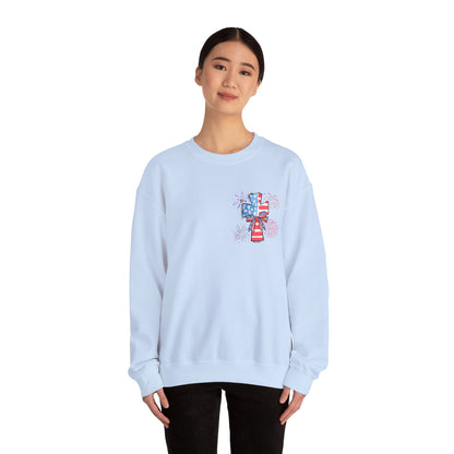 America Faith Cross Crewneck Sweatshirt - Nazareth Treasures