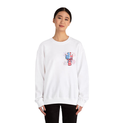America Faith Cross Crewneck Sweatshirt - Nazareth Treasures