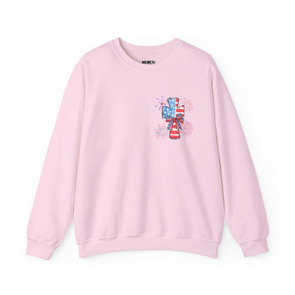 America Faith Cross Crewneck Sweatshirt - Nazareth Treasures