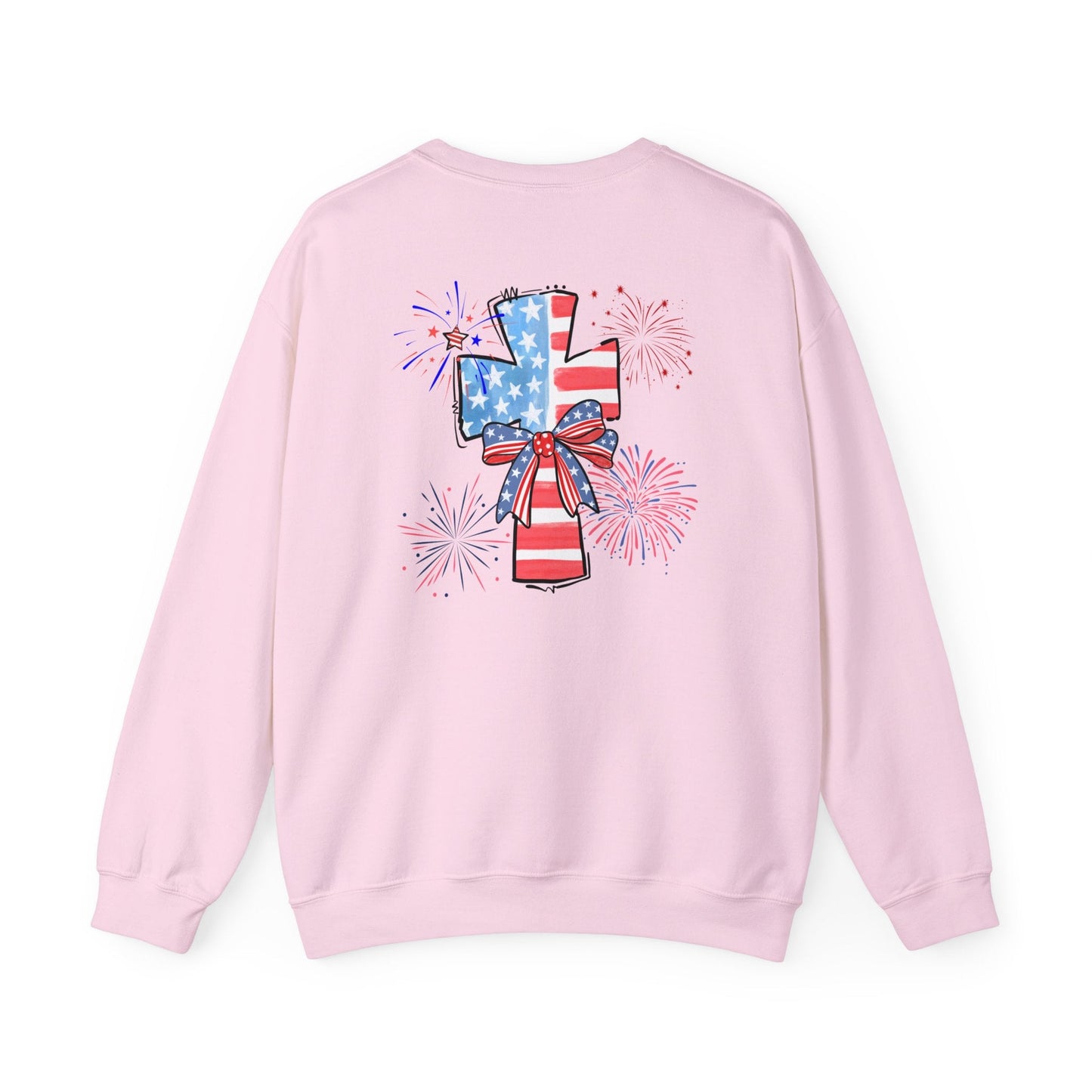 America Faith Cross Crewneck Sweatshirt - Nazareth Treasures