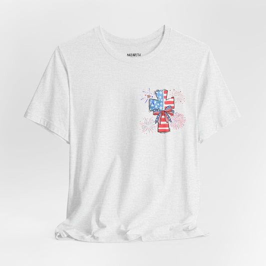 America Faith Cross T-Shirt - Nazareth Treasures
