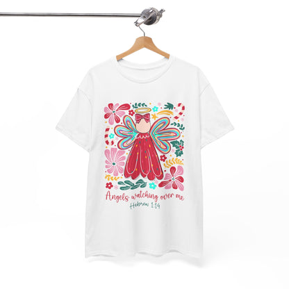 Angels Watching Over Me - Hebrews 1:14 Christmas T-shirt - Nazareth Treasures