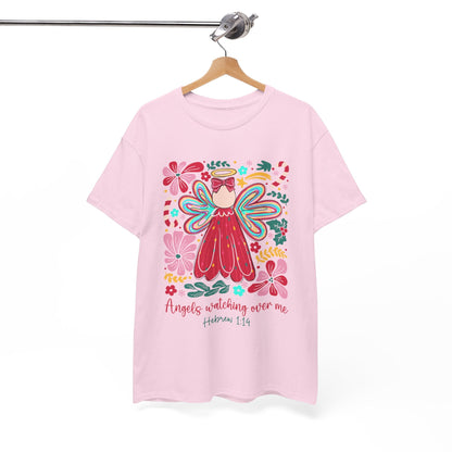 Angels Watching Over Me - Hebrews 1:14 Christmas T-shirt - Nazareth Treasures