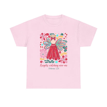 Angels Watching Over Me - Hebrews 1:14 Christmas T-shirt - Nazareth Treasures