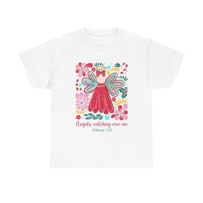 Angels Watching Over Me - Hebrews 1:14 Christmas T-shirt - Nazareth Treasures
