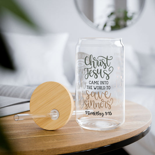 Bible Verses Cup Glass, 16oz - Nazareth Treasures