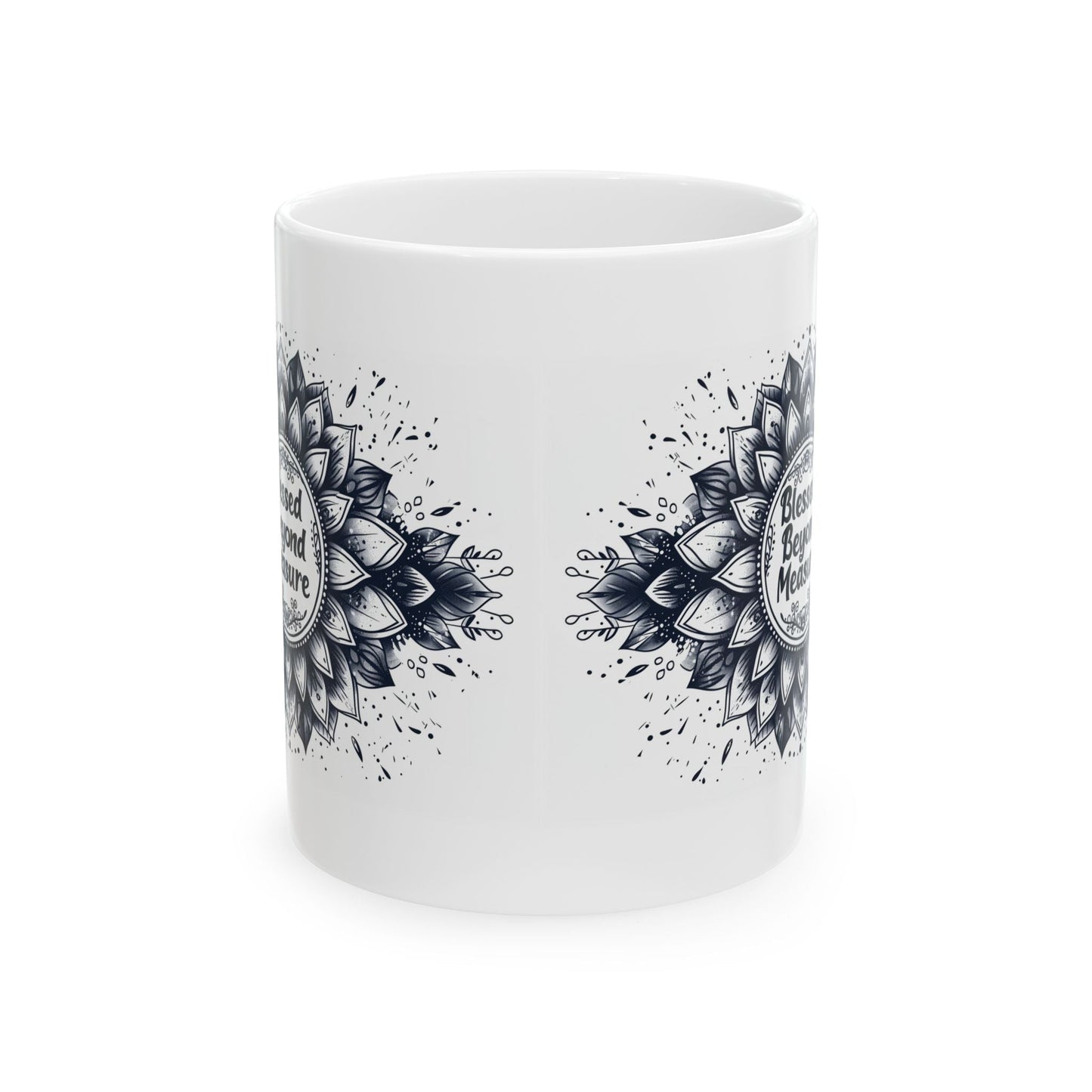 Blessed Beyond Measure, Mandala Leaves - Mug - Nazareth Treasures
