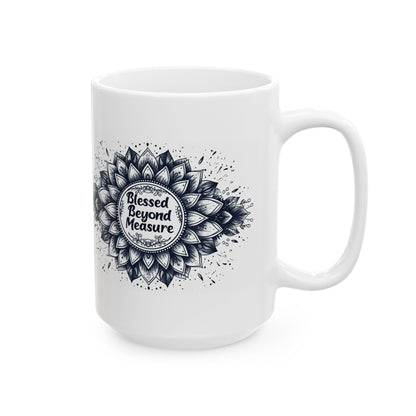 Blessed Beyond Measure, Mandala Leaves - Mug - Nazareth Treasures