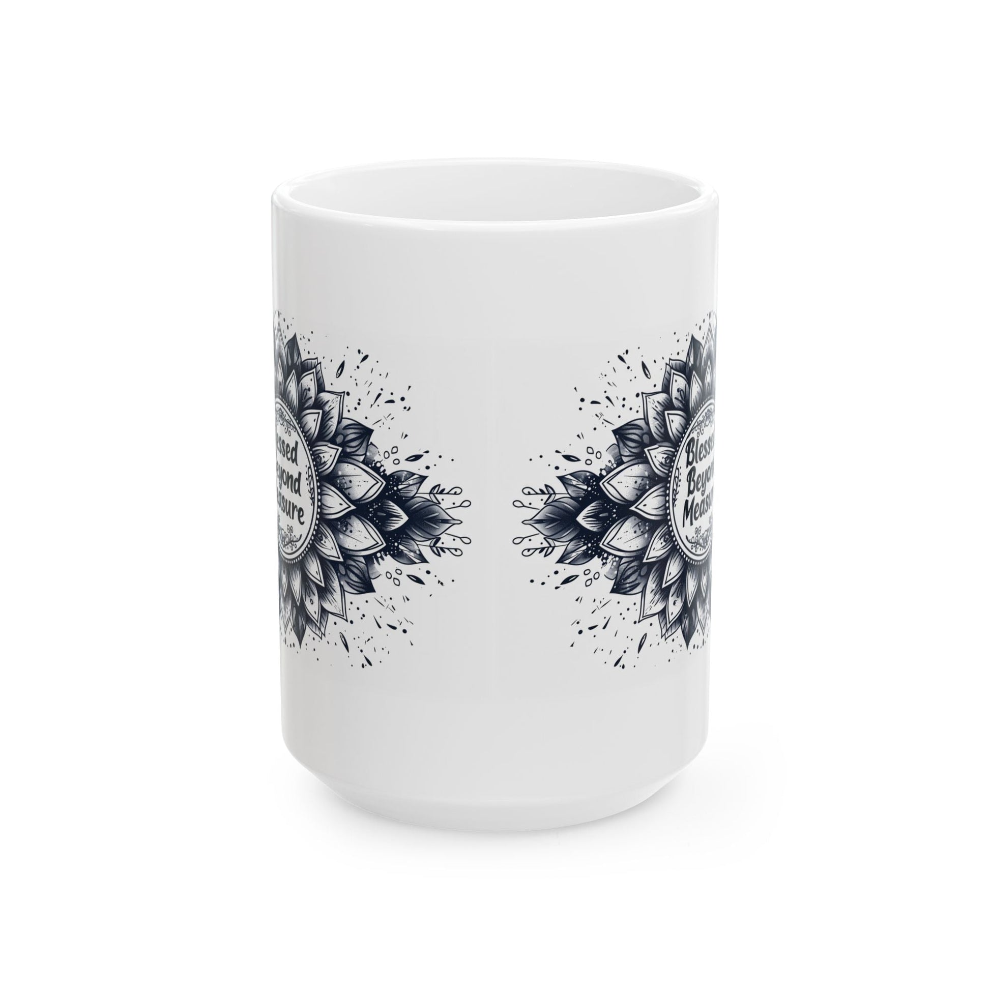 Blessed Beyond Measure, Mandala Leaves - Mug - Nazareth Treasures