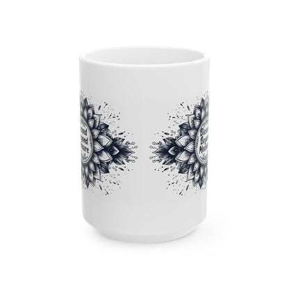 Blessed Beyond Measure, Mandala Leaves - Mug - Nazareth Treasures