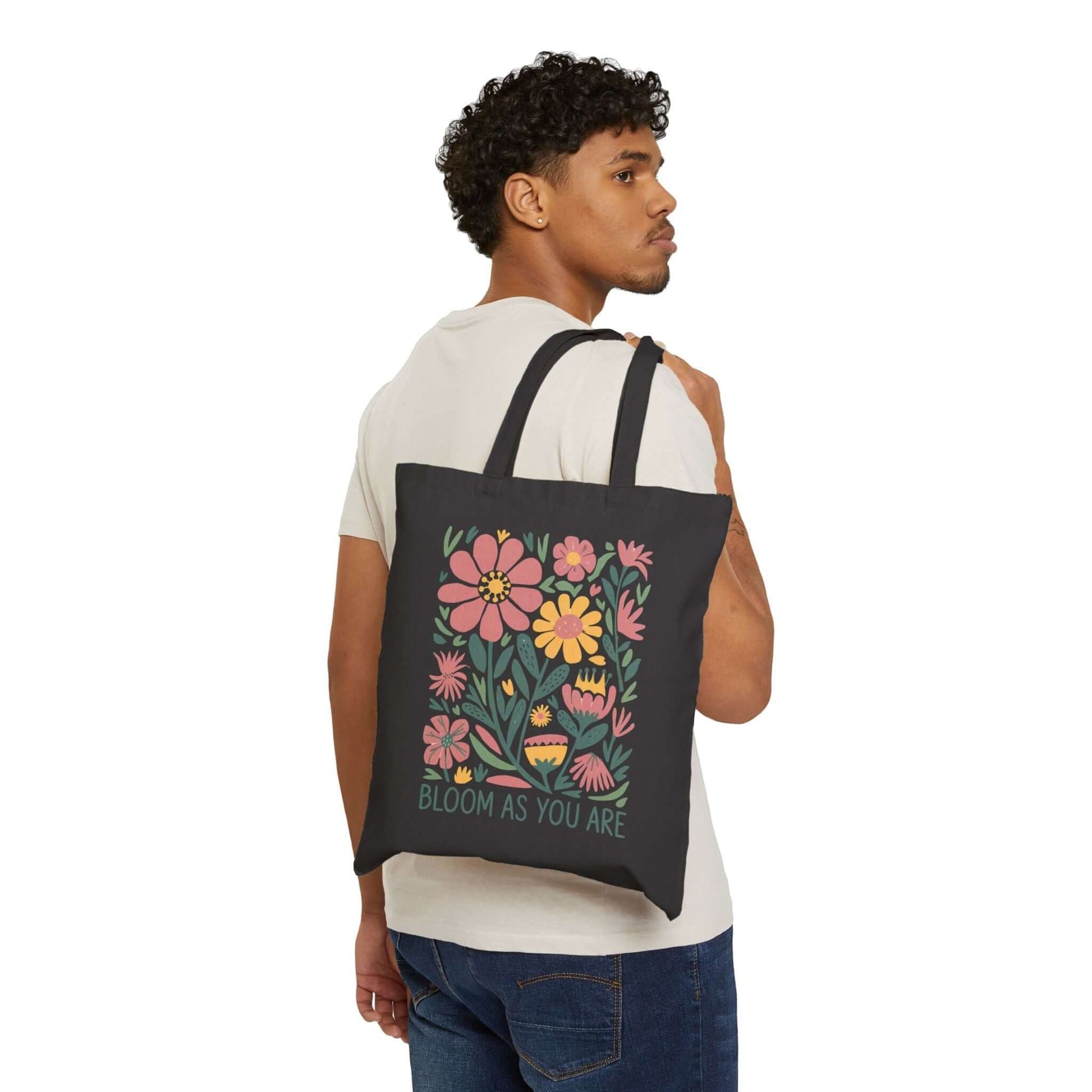 Bloom As You Are Cotton Tote Bag - Nazareth Treasures
