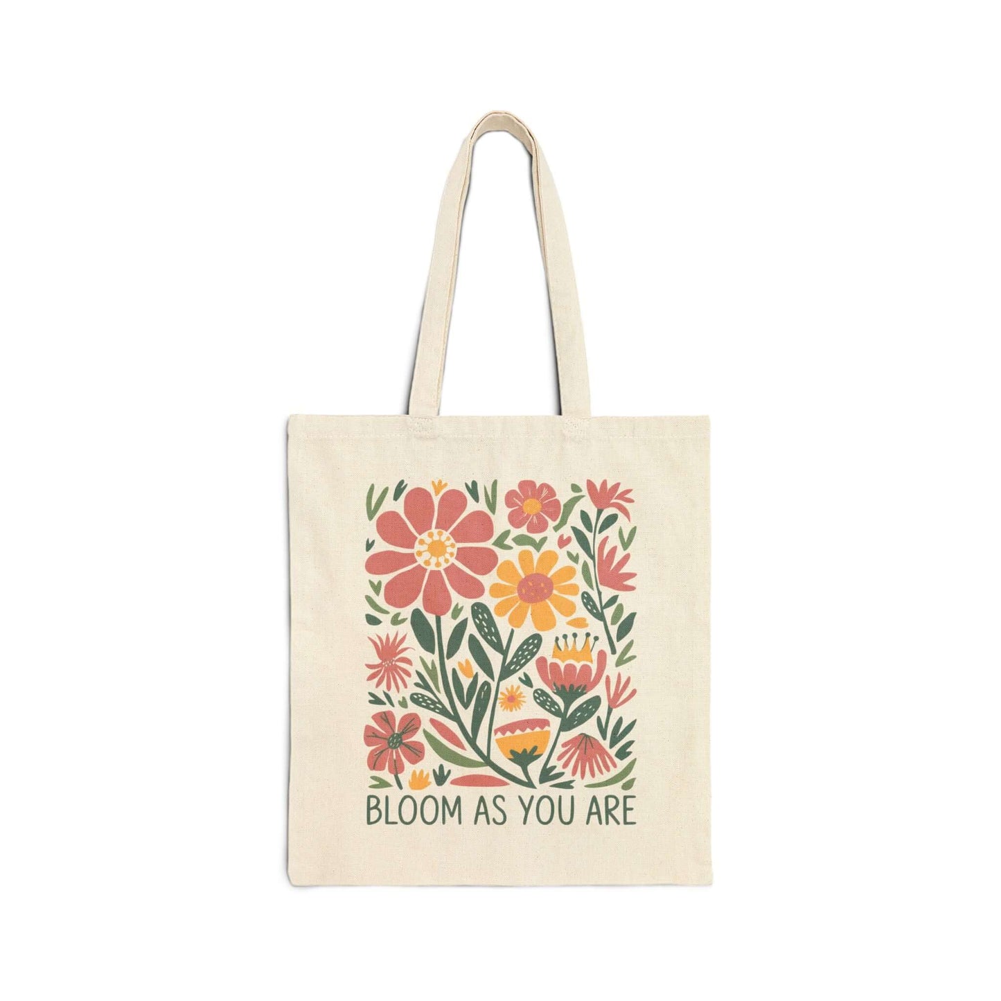 Bloom As You Are Cotton Tote Bag - Nazareth Treasures