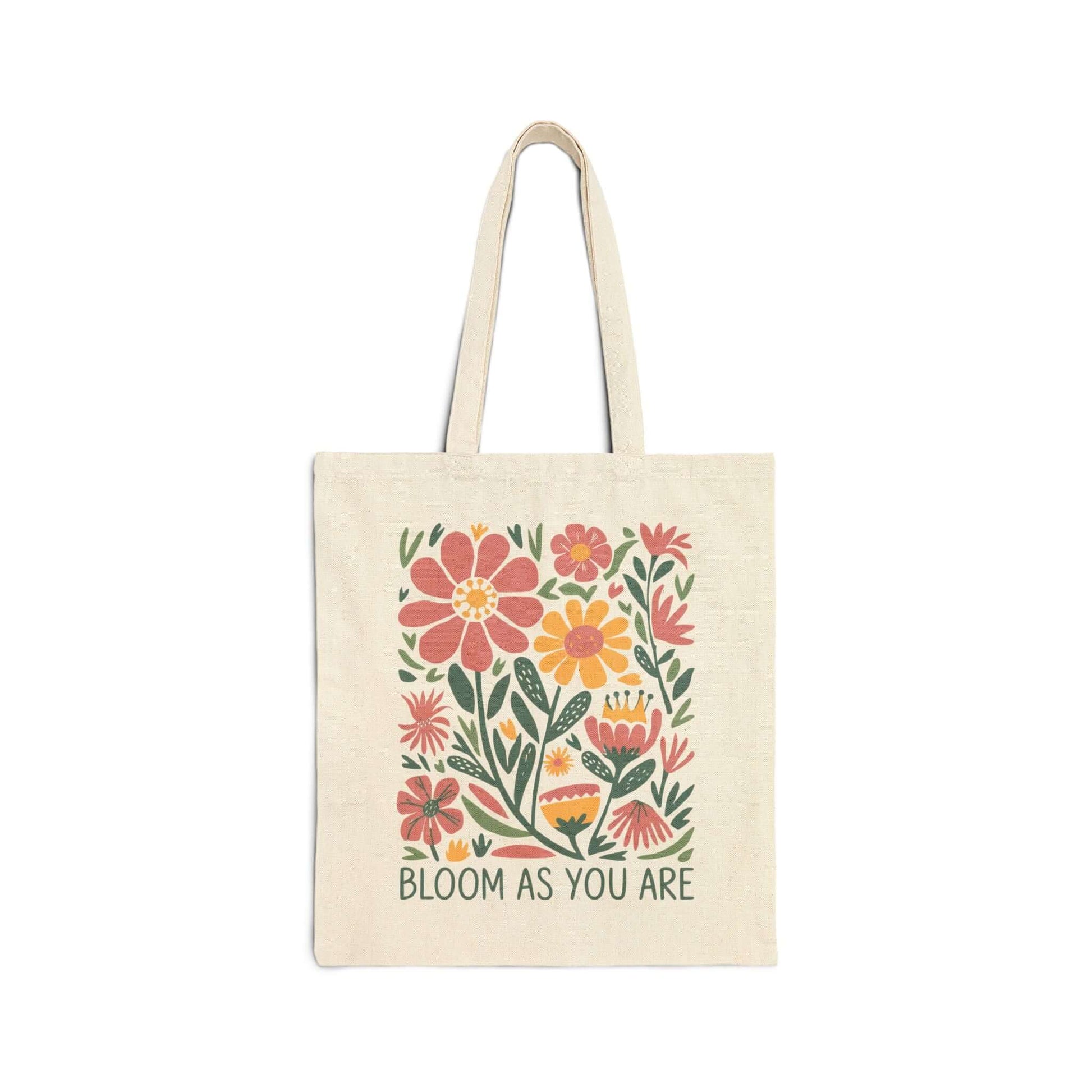 Bloom As You Are Cotton Tote Bag - Nazareth Treasures