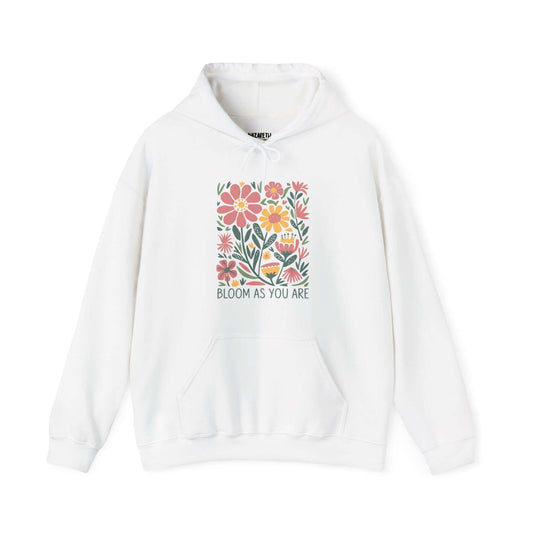 Bloom As You Are - Inspirational Floral Hoodie - Hoodie - S - Nazareth Treasures
