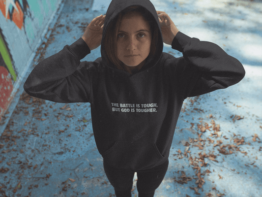 But God is tougher Hoodie - Nazareth Treasures