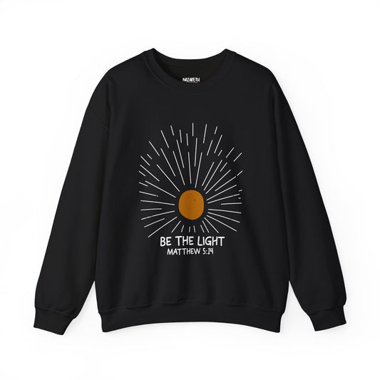 Christian Sweatshirt - Be The Light - Matthew 5:14 - Sweatshirt - Nazareth Treasures