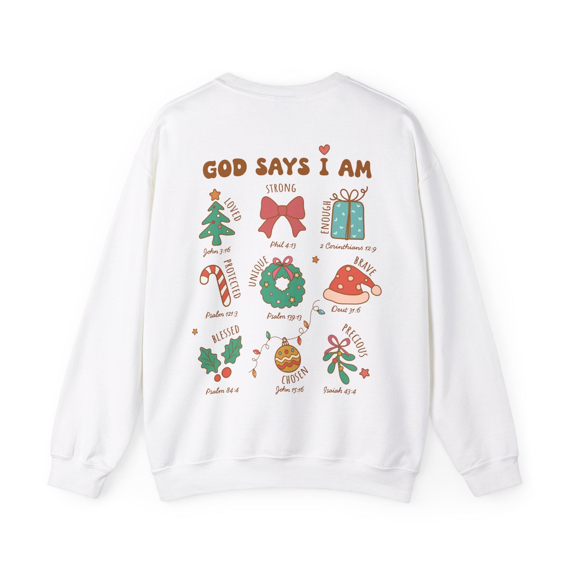 Christmas God Says I Am Sweatshirt - Sweatshirt - Nazareth Treasures