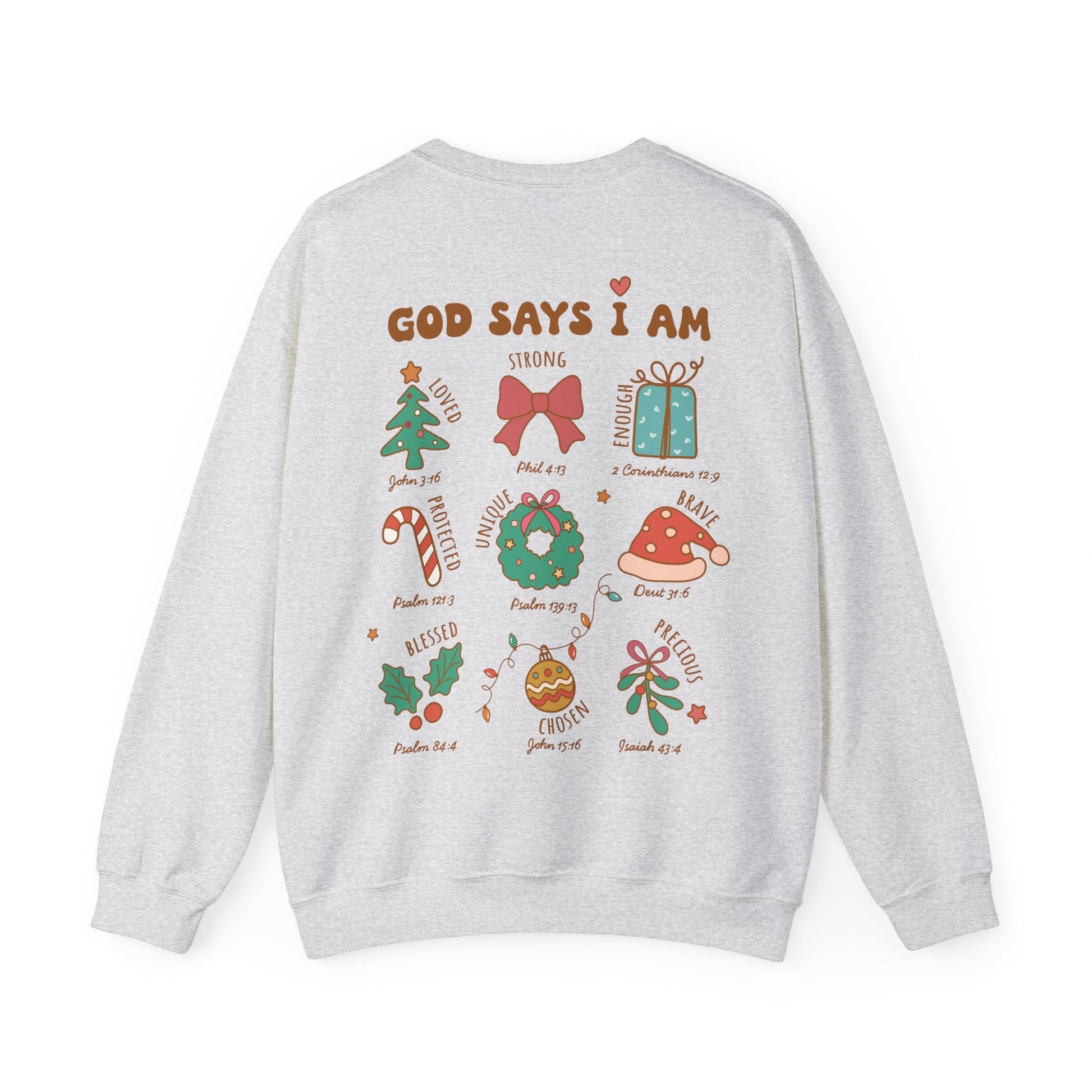 Christmas God Says I Am Sweatshirt - Sweatshirt - Nazareth Treasures