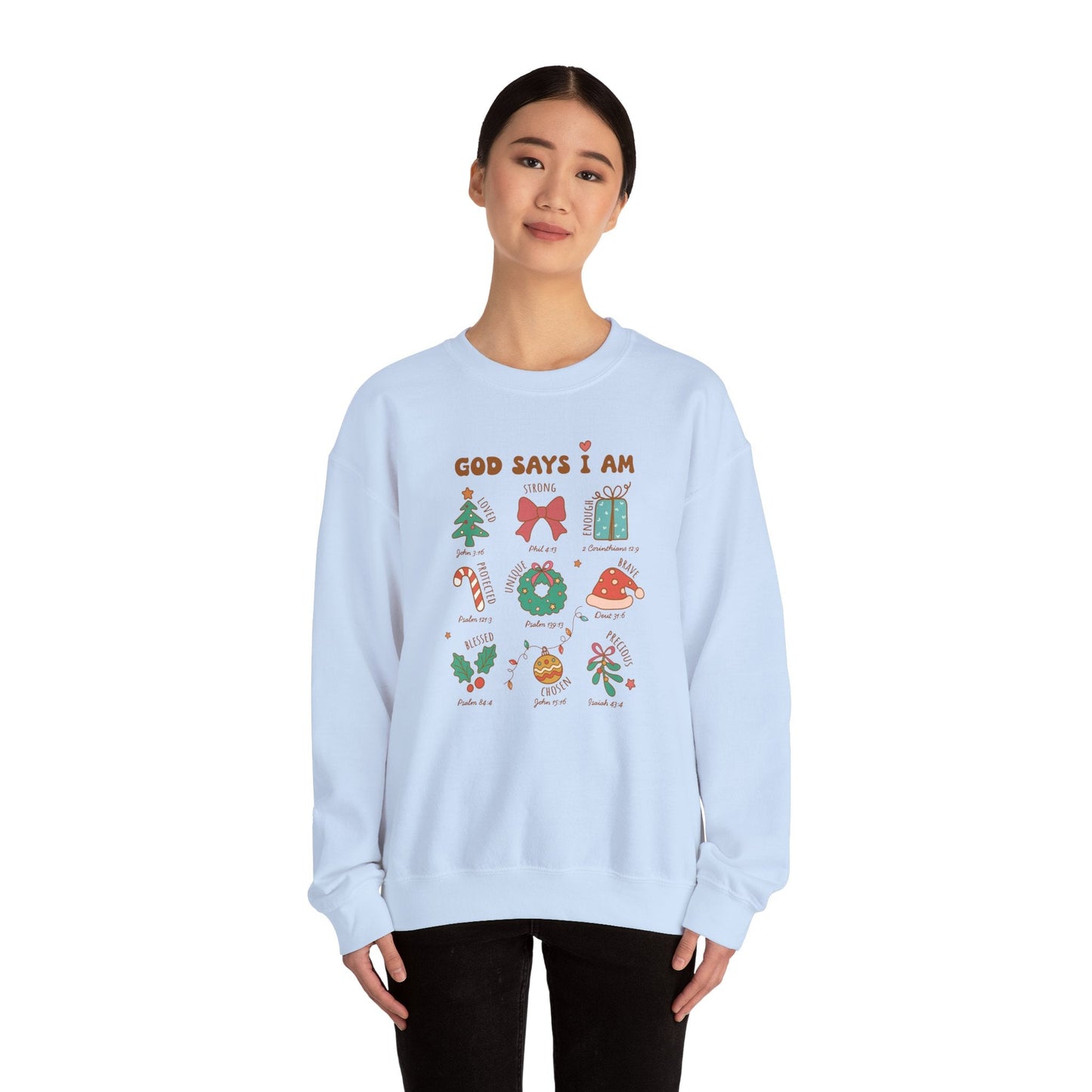 Christmas God Says I Am Sweatshirt - Sweatshirt - Nazareth Treasures