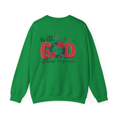 Christmas With God Sweatshirt - Sweatshirt - Nazareth Treasures