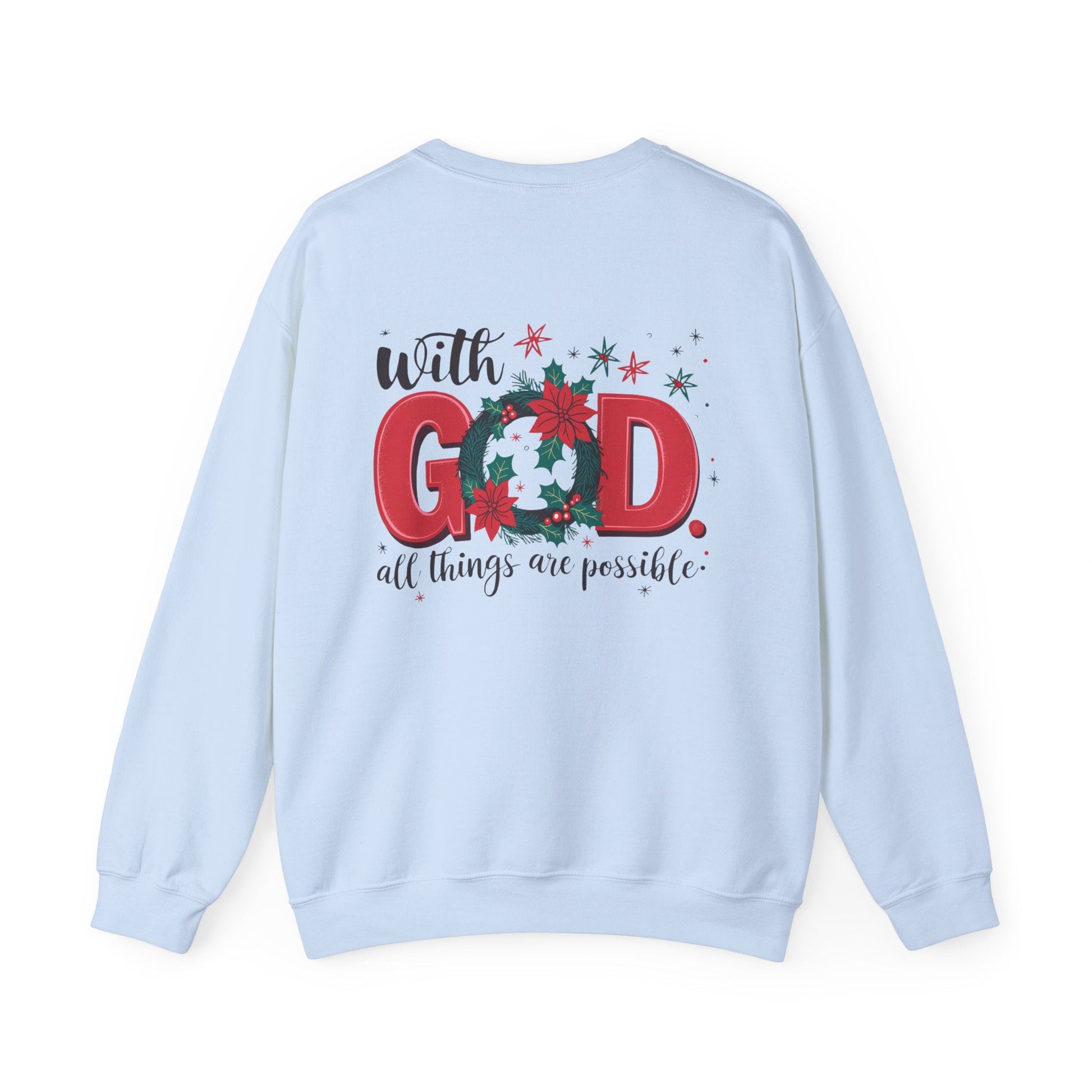 Christmas With God Sweatshirt - Sweatshirt - Nazareth Treasures