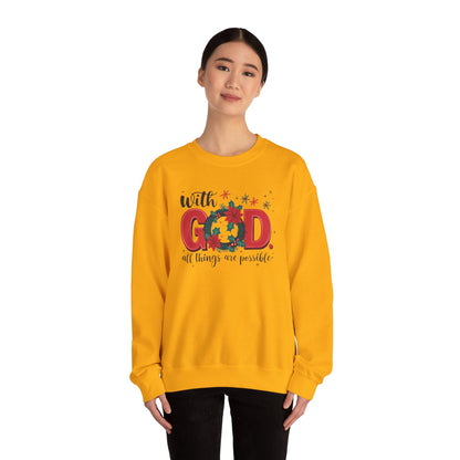 Christmas With God Sweatshirt - Sweatshirt - Nazareth Treasures