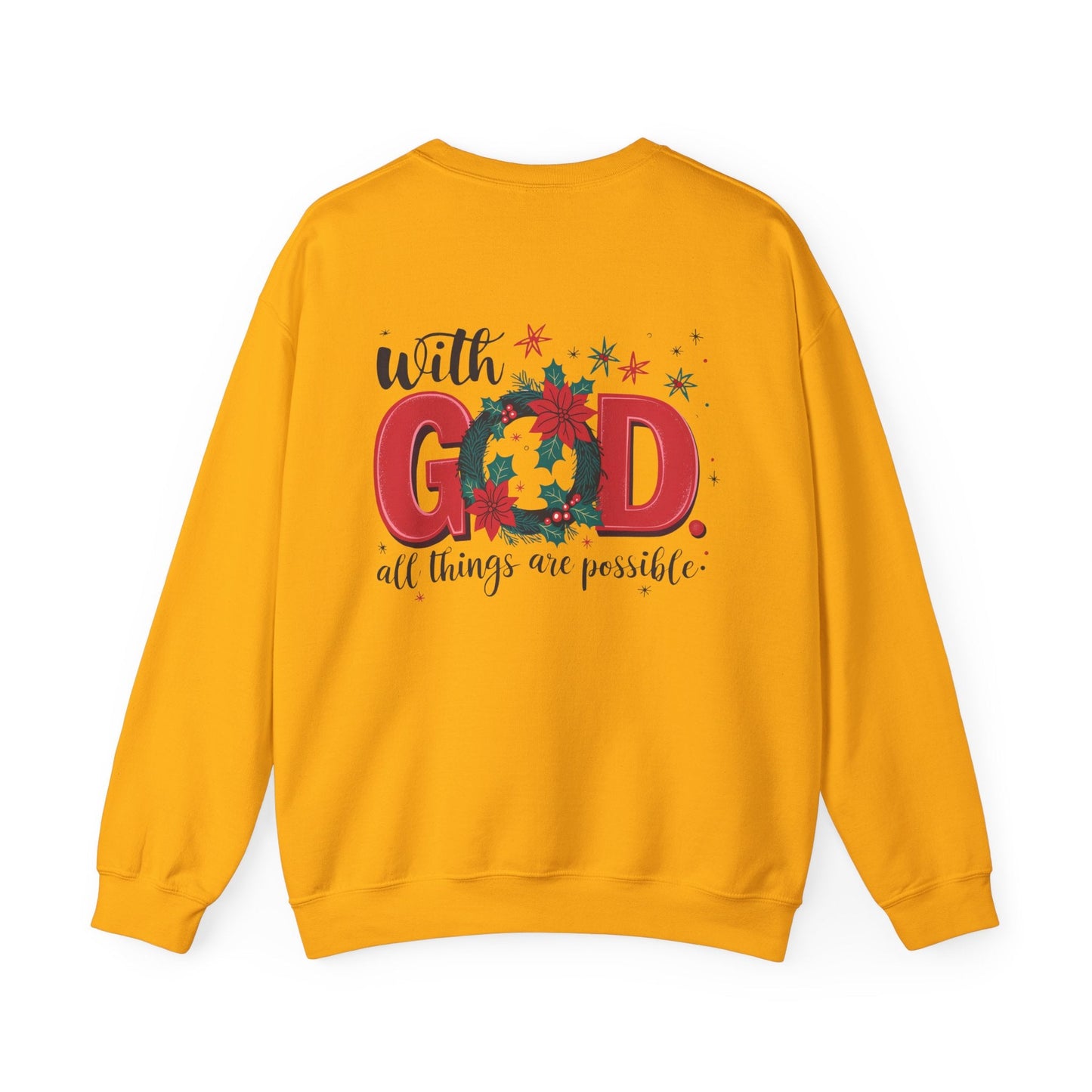 Christmas With God Sweatshirt - Sweatshirt - Nazareth Treasures