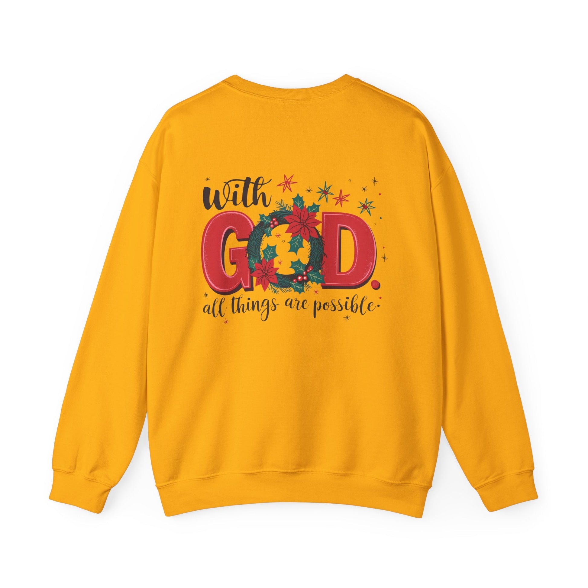 Christmas With God Sweatshirt - Sweatshirt - Nazareth Treasures