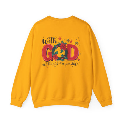 Christmas With God Sweatshirt - Sweatshirt - Nazareth Treasures