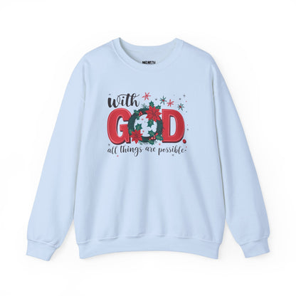 Christmas With God Sweatshirt - Sweatshirt - Nazareth Treasures