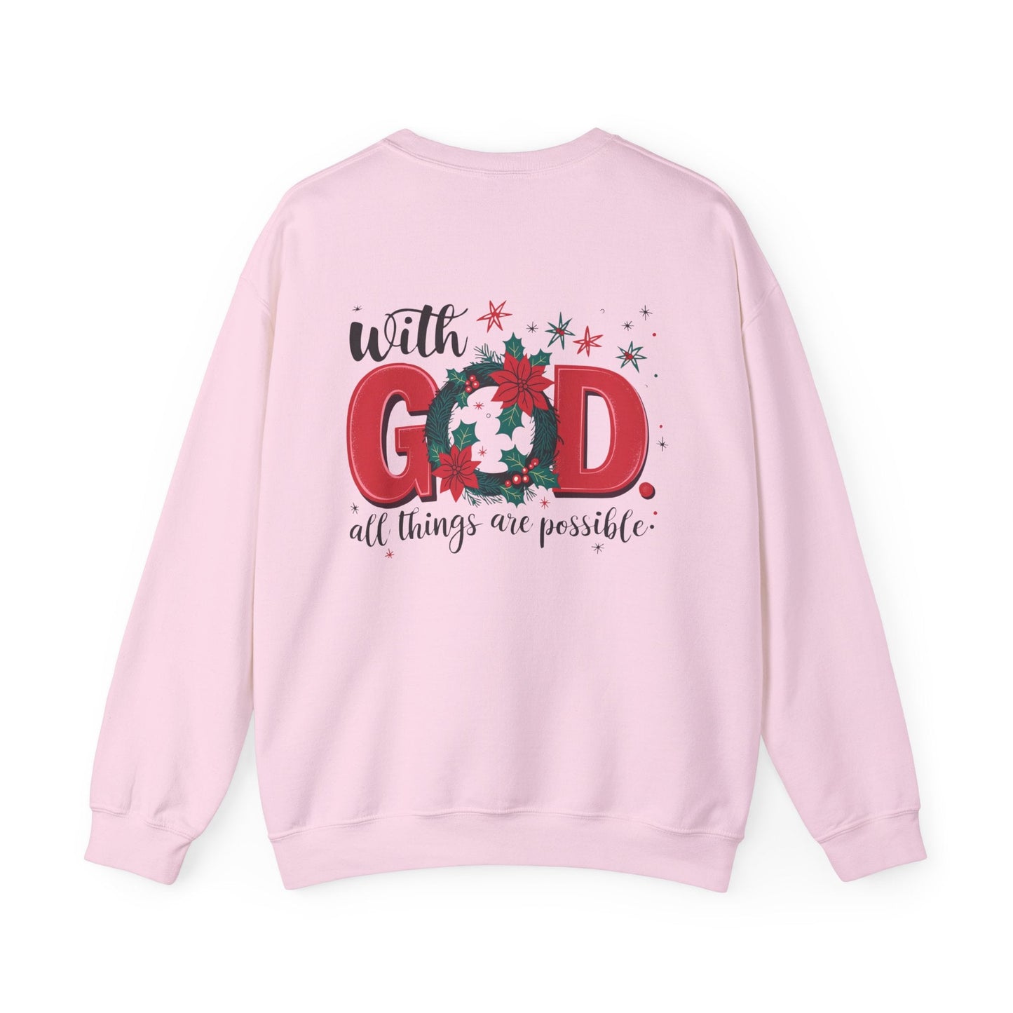 Christmas With God Sweatshirt - Sweatshirt - Nazareth Treasures