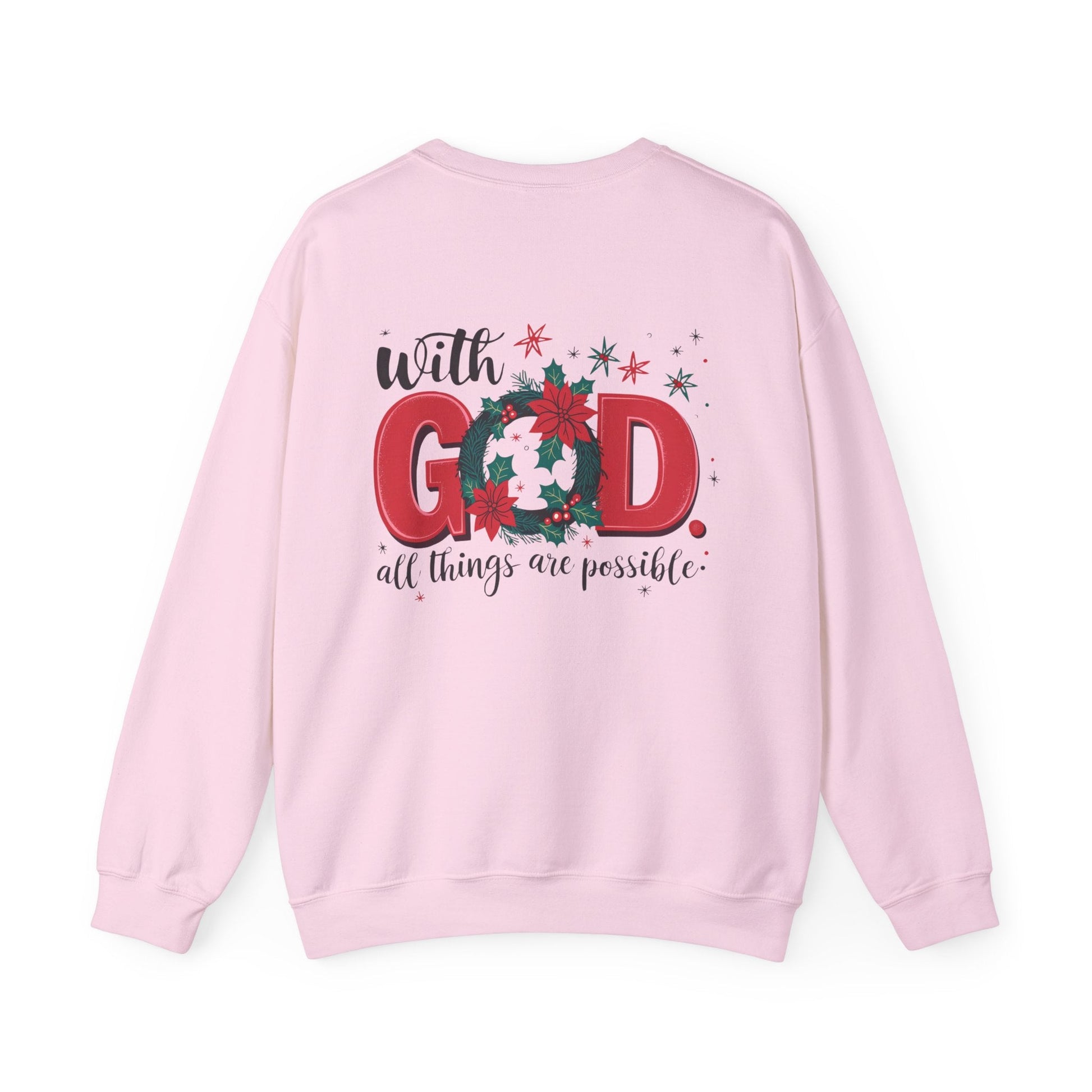 Christmas With God Sweatshirt - Sweatshirt - Nazareth Treasures