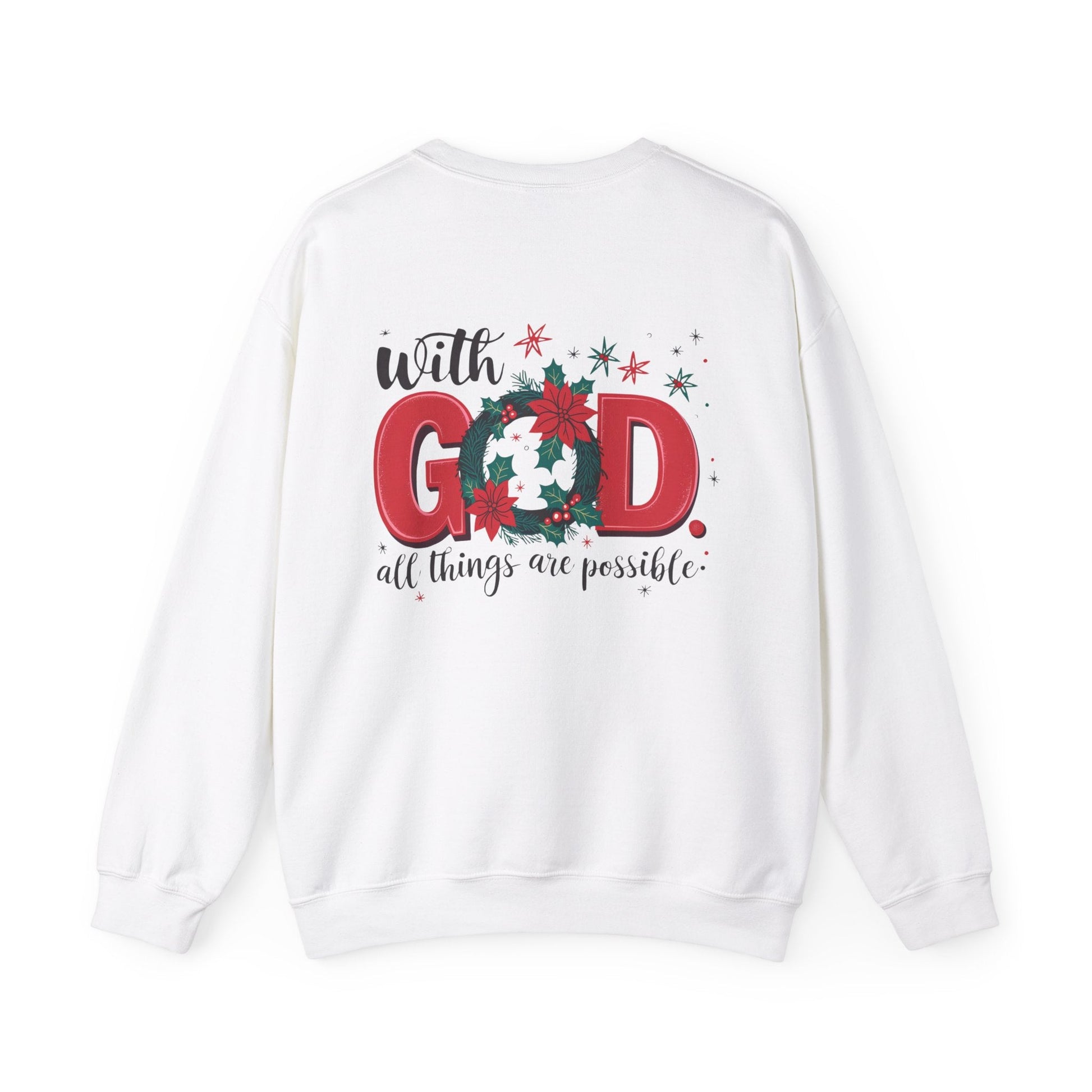 Christmas With God Sweatshirt - Sweatshirt - Nazareth Treasures
