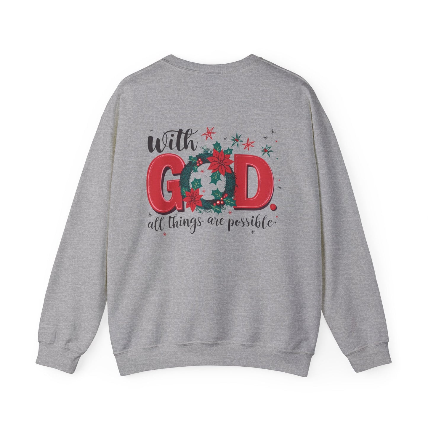Christmas With God Sweatshirt - Sweatshirt - Nazareth Treasures