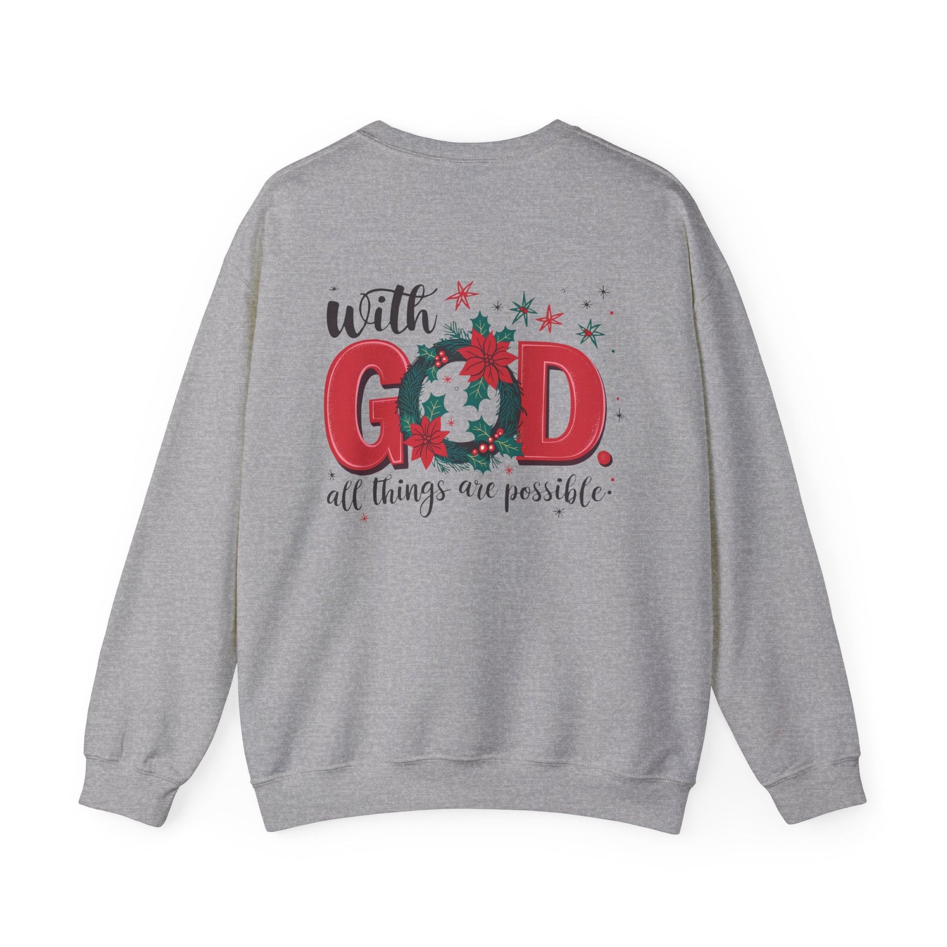 Christmas With God Sweatshirt - Sweatshirt - Nazareth Treasures