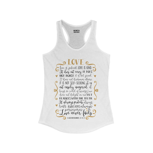Corinthians 13:4 - 8 - Tank Top - Tank Top - Nazareth Treasures