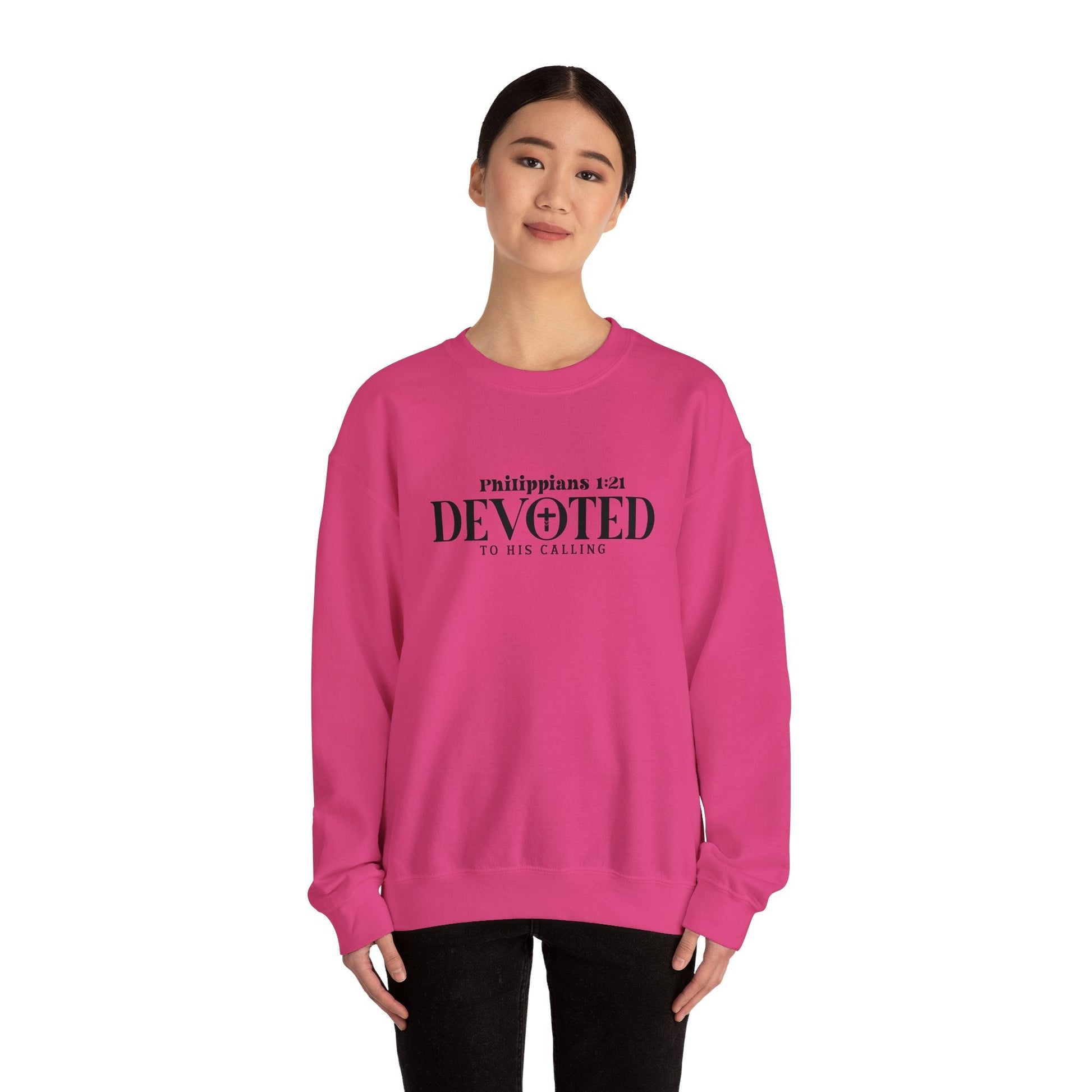 Devoted to His Calling Crewneck Sweatshirt - Sweatshirt - Nazareth Treasures