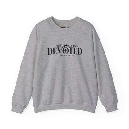 Devoted to His Calling Crewneck Sweatshirt - Sweatshirt - Nazareth Treasures