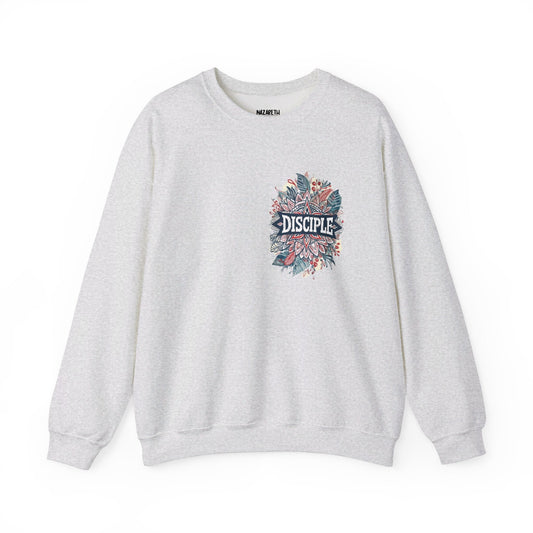 Disciple Leaves Crewneck Sweatshirt - Sweatshirt - Ash - Nazareth Treasures