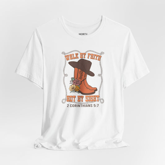 Faith Not by Sight Tee - Vintage Grace Collection - T-Shirt - Nazareth Treasures