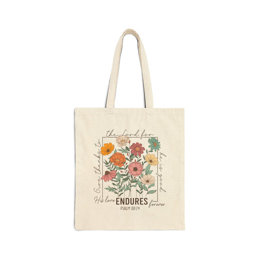 Give thanks to the Lord Tote Bag - Bags - Nazareth Treasures