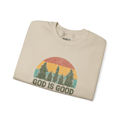 God is Good Sweatshirt - Unisex Crewneck - Sweatshirt - Nazareth Treasures