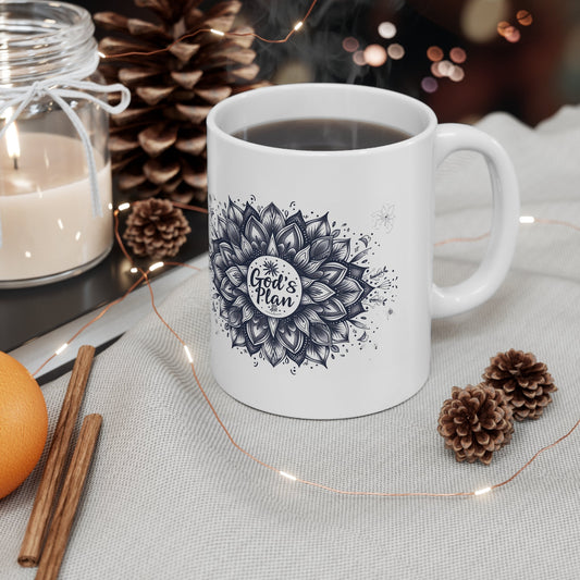 God's Plan Mandala Leaves | Mug - Mug - Nazareth Treasures
