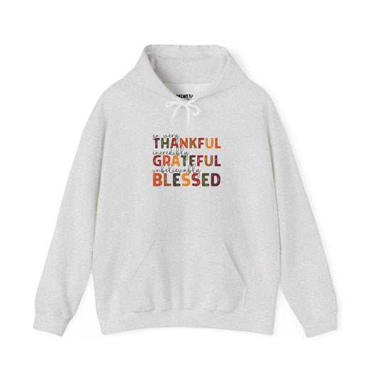 Grateful Thankful Blessed Hoodie - Hoodie - Nazareth Treasures