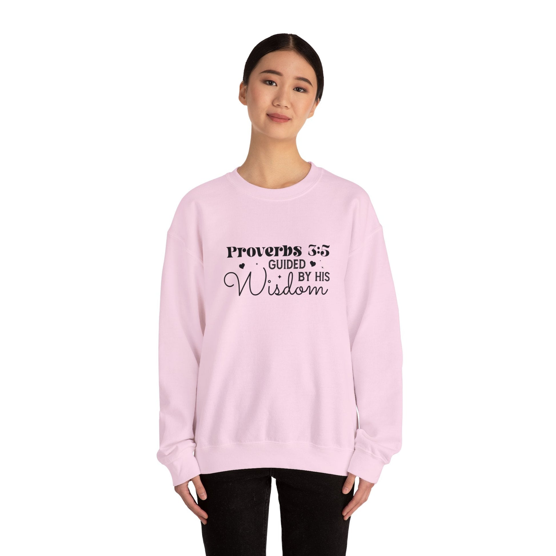 Guided by His Wisdom - Proverbs 3:5 - Crewneck Sweatshirt - Sweatshirt - Nazareth Treasures